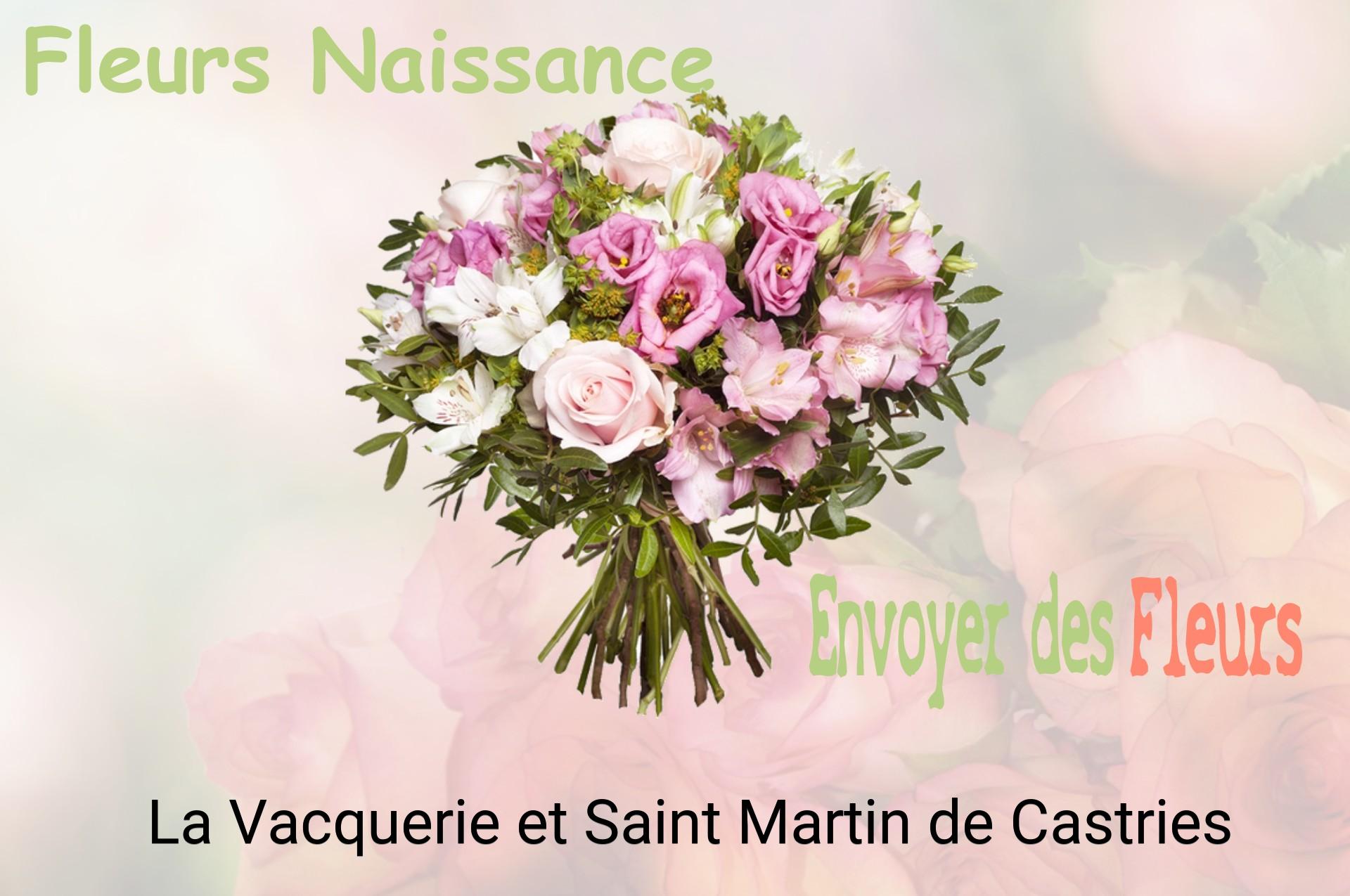 Bouquet de fleurs de naissance livré à La Vacquerie-et-Saint-Martin-de-Castries
