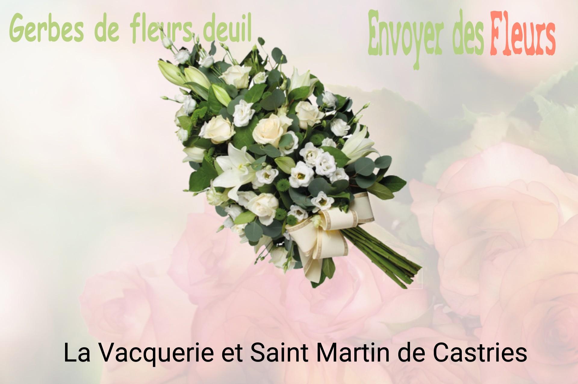 Gerbe de fleurs de deuil livrée à La Vacquerie-et-Saint-Martin-de-Castries